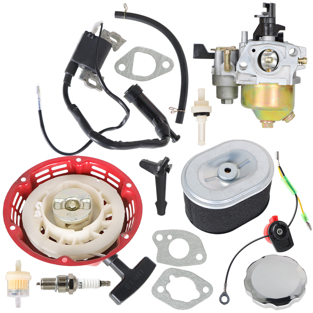 Honda GX390 Engine Service Kit – Recoil, Carburetor, Ignition Coil, Spark Plug, Air Filter – 5-Piece Set