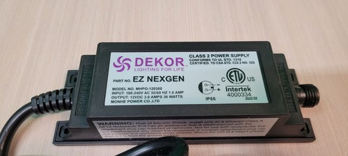 DEKOR 36 WATT 12V PLUGIN TRANSFORMER FOR LED LIGHTS - Picture 3 of 5