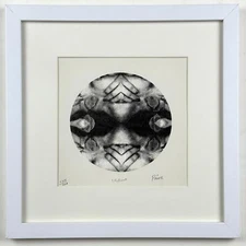 PAVEL ACOSTA La Huella Multiple 2002 signed framed original Cuban engraving