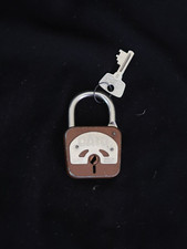 Antique Cato Elzett Padlock, Rustic Brown, Original Key, Made in Hungary, Work