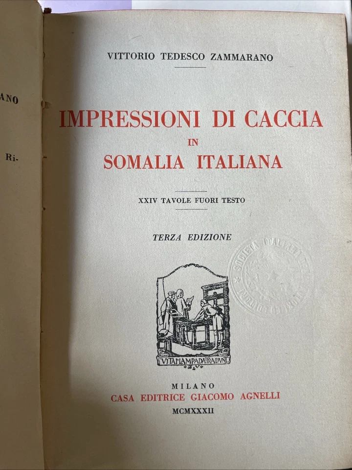 Vittorio Tedesco Zammarano - Impressioni di caccia in Somalia italiana - 1929 r - Immagine 2 di 4