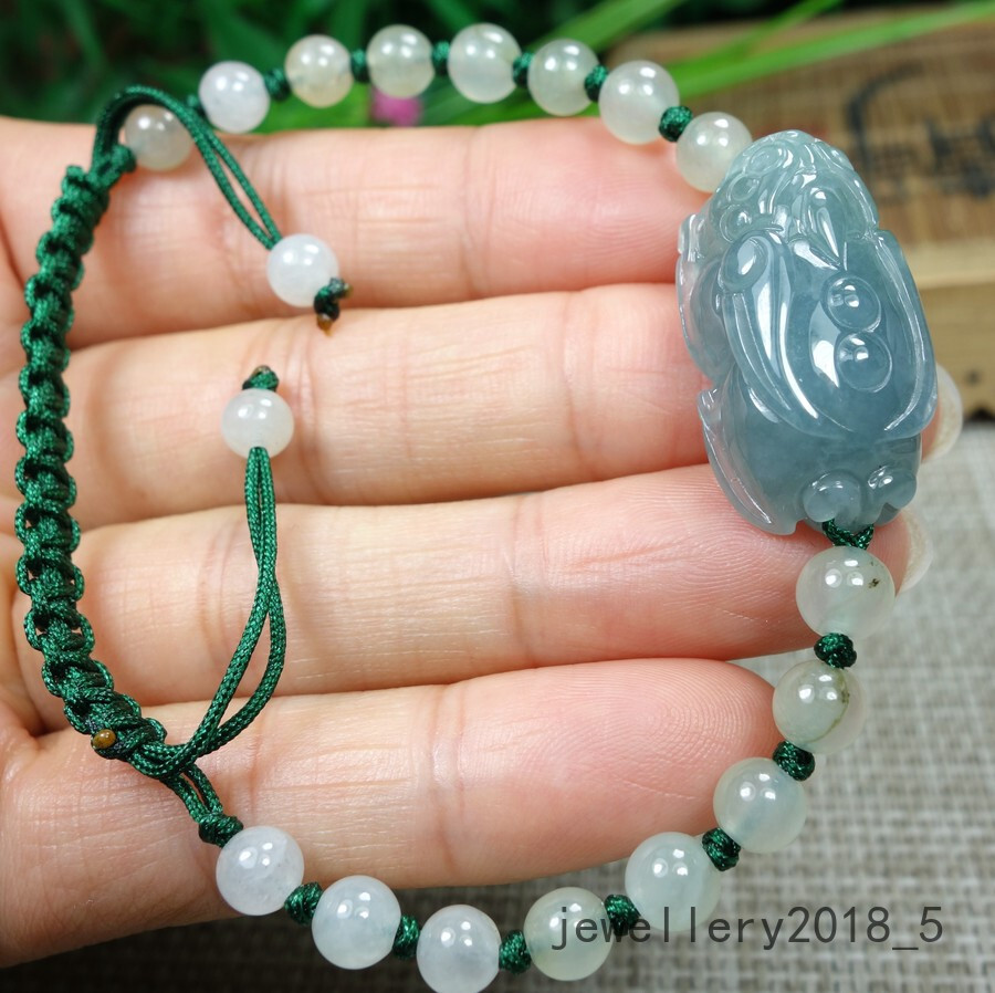 Certified Icy Green Burma 100% Natural A Jadeite jade PiXiu
