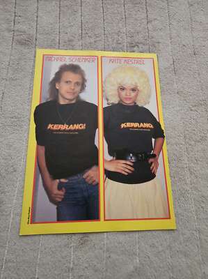 FPOT187 MAGAZIN BILD PIN UP/POSTER 11X8'' MICHAEL SCHENKER & KATE KESTREL