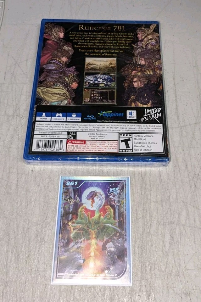 Jeu Brigandine The Legend Of Runersia (Limited Run #368) PS4 - Neuf Scellé Avec Art Card