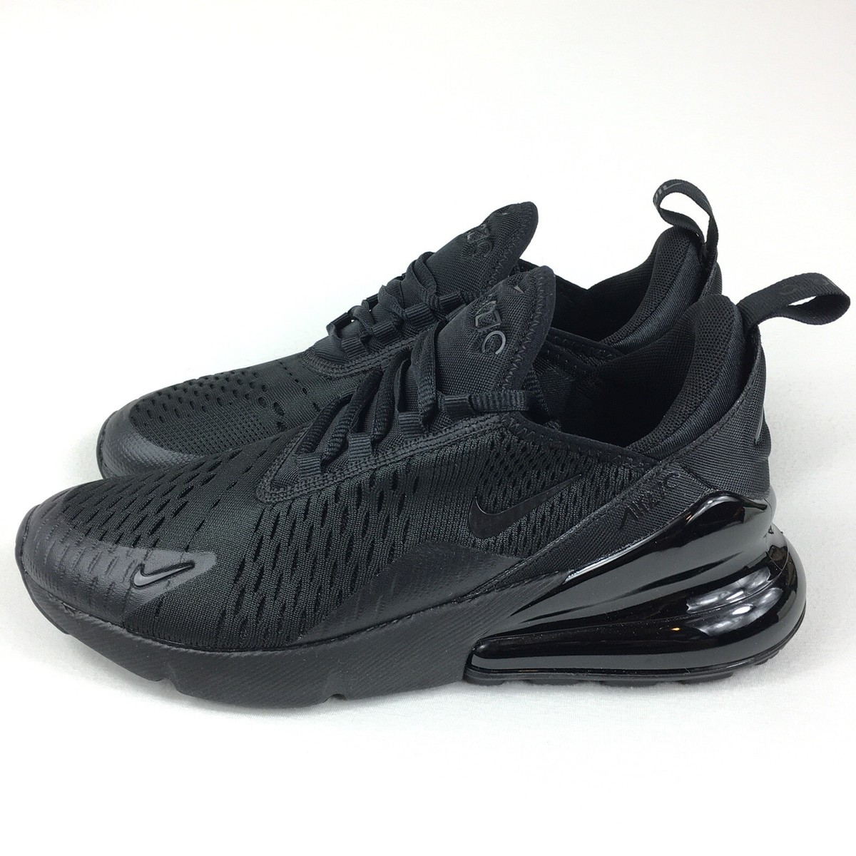 Nike Air Max 270 GS Triple Black Sneakers Shoes BQ5776-001 6Y Women's 7.5 |  eBay