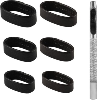 7 Pcs Belt Loop Keepers, Cowhide Leather Loop Keeper,Belt Keepers Belt Loops,Bel