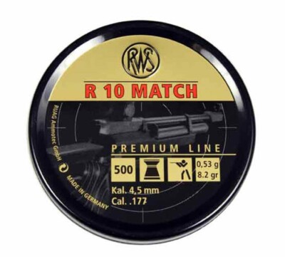 RWS Premium Line 500 Count R10 MATCH Wadcutter 4.5mm .177 Caliber