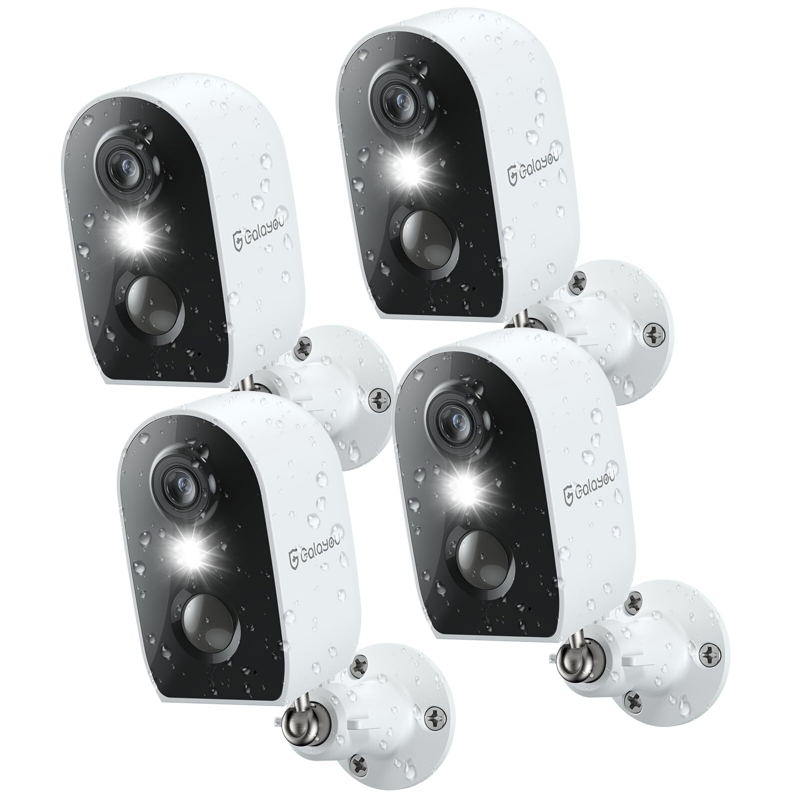Cameras for Home Security Outside-2K Battery Powered WiFi Surveillance Indoor...