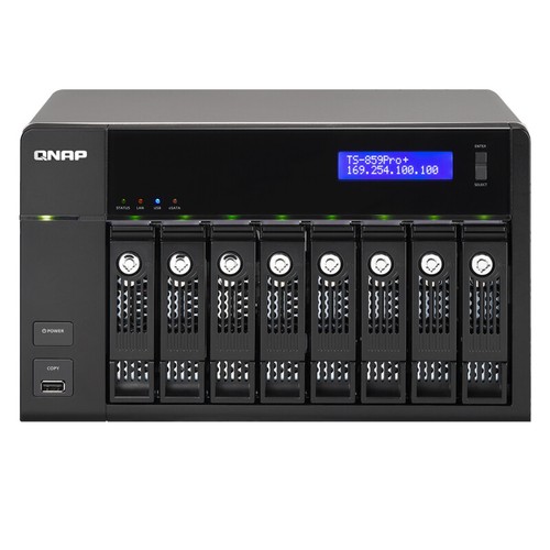 QNAP Ts-859 Pro + Serwer Nas 2x1.8GHz 8 X Baie 1GB De RAM