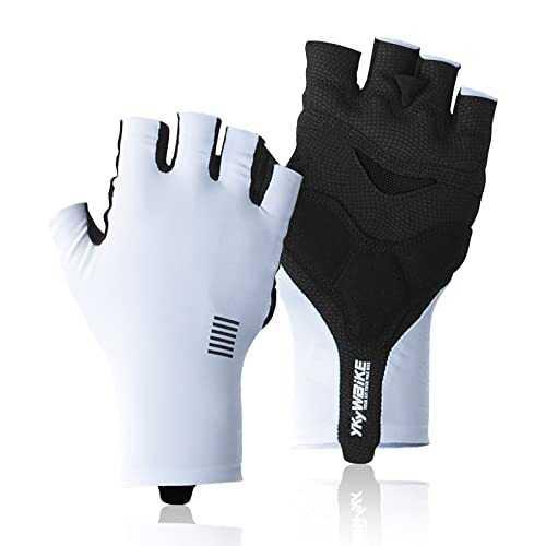 Guanti Da Ciclismo Mezza Dita Uomo/Donna - Traspiranti, In Microfibra E Silicone, Taglia Unica