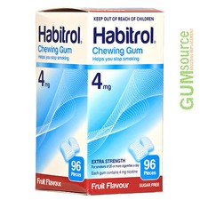 Habitrol 4mg FRUIT 6 boxes 576 pieces Coated Nicotine Quit Smoking Gum