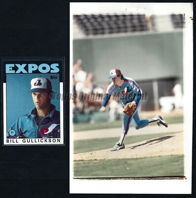 Bill Gullickson Expos 1986 Topps Original Extra Photo 5x8 Vault Archives Proof