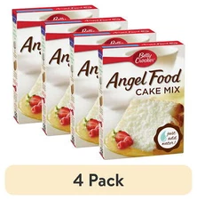 (4 pack) Betty Crocker Ready to Bake Angel Food Cake Mix, 16 oz.