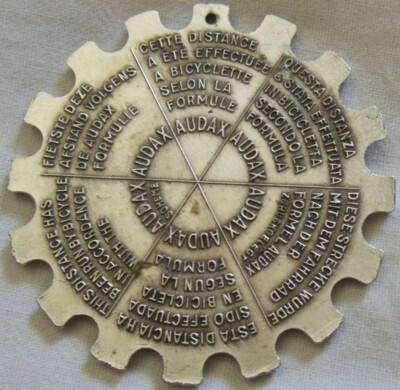 Médaille Eurodax 300km - Les Audax Français, Argent Plaqué, XXIe