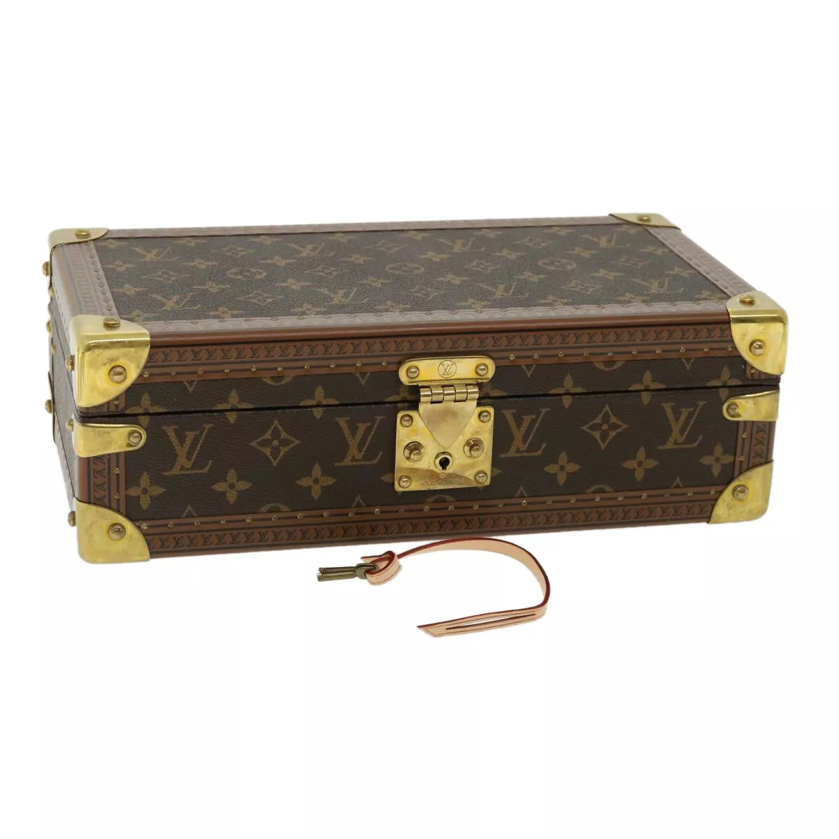 Vintage watch case with monogram pattern by Louis Vuitton, France