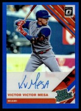 2019 Donruss Optic Victor Mesa Rated Prospects Signatures Blue Miami Marlins /75