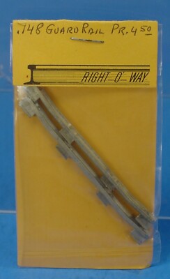 O SCALE CODE 148 GUARD RAILS FOR TURNOUT / SWITCH RIGHT O WAY GR48-6  #24