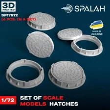 SPALAH 17572 1:72 Hatches 4 psc Set of scale models
