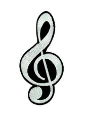 Patch backpack music note scale musical classical iron on glue/sew funny G clef