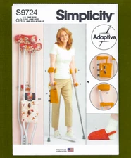 Adaptive Crutch Pads, Bags, Toe Cover Sewing Pattern-See Listing-Simplicity 9724