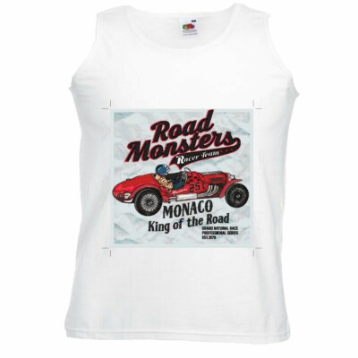 Tank Top ROAD MONSTER MONACO KING OF THE ROAD HOTROD HOT ROD US CAR MUCLE CAR