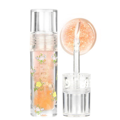 Lippenöl,Farblos Glitzer Lip Oil Durchsichtig,No-Sticky Lipgloss Lip Balm Lippen