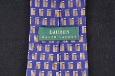 Ralph Lauren LRL USA Made Hand Finished Luxury Silk Neck Tie. Geometric, MINT!!