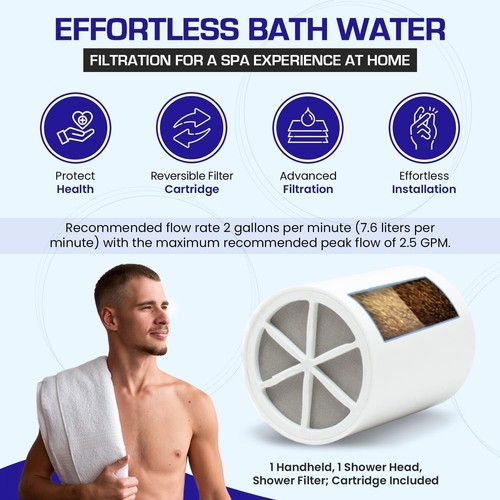 Crystal Quest Luxury Handheld Shower Power Filtration System - BPA Free - Picture 23 of 26