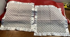 Aden  Anais Ideal Baby Gray Lovey Star, White Muslin, Satin Trim Blankets 2 