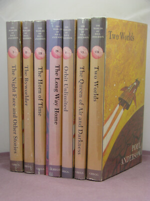 all 7 vols signed by author+ed, Worlds of  Poul Anderson Set, Gregg Press (1978)