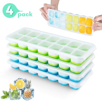 Eiswürfelform Grün/blau 4 Stück BPA-Frei