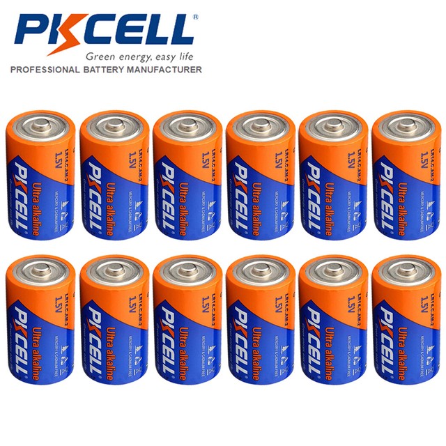 4Pcs LiPo Battery Size C 1.5V 3000mAh Charge by 5V USB LR14 MN1400