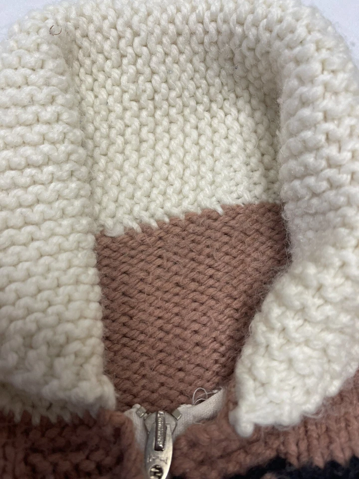 Cárdigan suéter vintage Wagon tejido de lana Cowichan talla mediana Foto 3 de 3