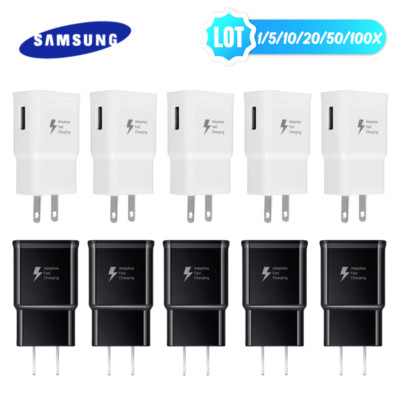 100X Lot Fast Charger Block Wall Power Adapter USB Head For Samsung galaxy S24