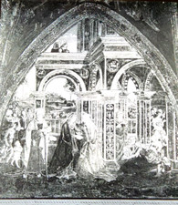 Pinturicchio Visitation - Vatican Sala dei Santi - Magic Glass Slide