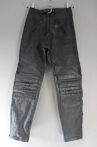 BUFFALO BLACK LEATHER BIKER TROUSERS 