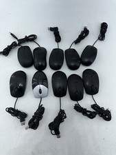 Lot of 10 Optical Wired Scroll Mouse Mice - Black Mostly Dell USB Connector