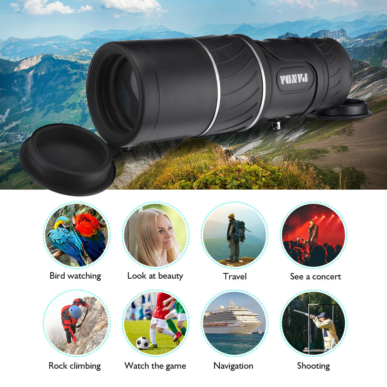 Day/Night Vision 40x60 Zoom HD Monocular Starscope Monocular Telescope