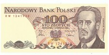 Polish communistic note 100 zloty UNC