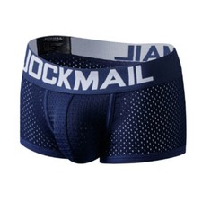 Jockmail Mens Underwear Boxer Trunks Mesh Cuecas Hombre Boxer Brief Underpants