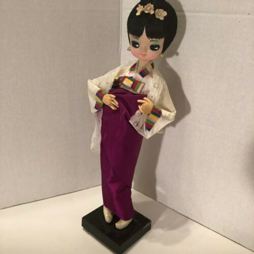 Rare Vintage 1970 doll Japan Japanese costumed doll 13"