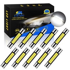 10 Pack White 29mm Festoon Led Car Visor Mirror 6641 6612f 4014-9smd 12v