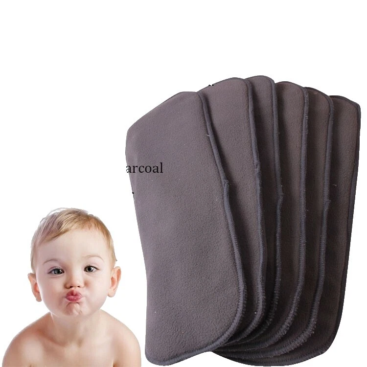 竹黑色婴儿布尿布插入