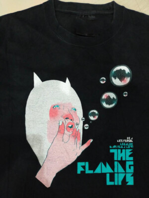 flaming lips Tシャツ　XL FLAMING LIPS vintage t shirt YOSHIMI Battles Pink Robots MIC
