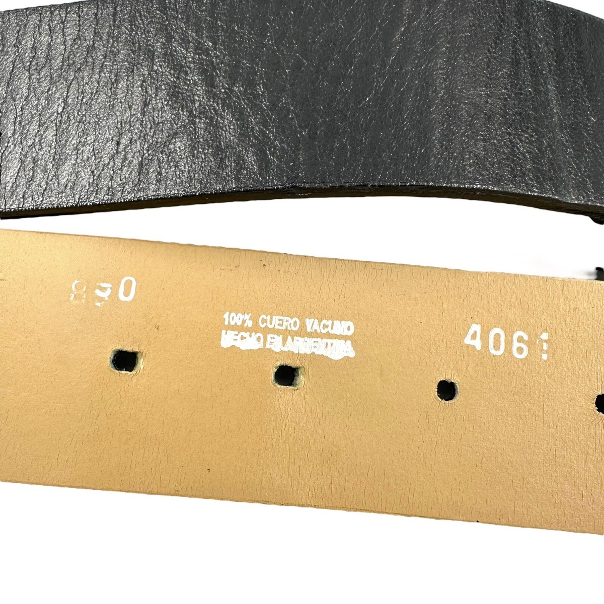 Wave 100% Leather Rivet studded western boho Belt made in Argentina sz large WIDE STUDDED WESTERN BELT | BLACK001 - GOOD AMERICAN main image 3