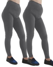 2X  Ladies Women Maternity Over Bump Pregnancy Leggings Stretchy Comfort Trouser
