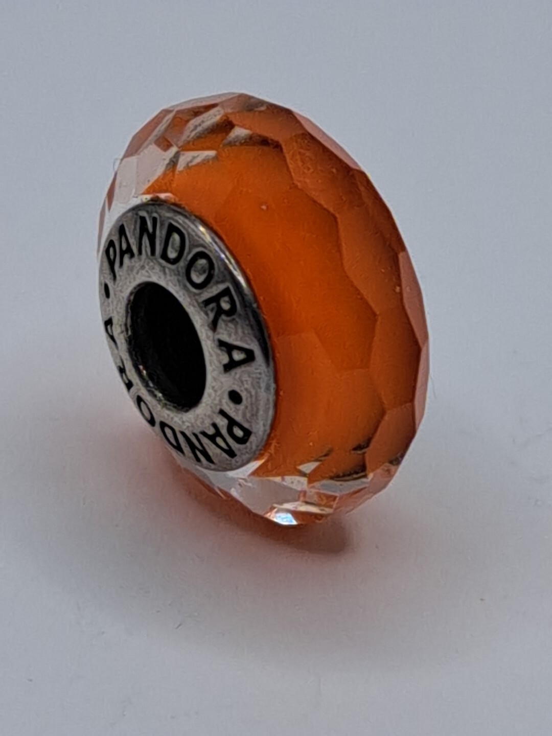 Pandora Murano Orange Glass Texas/Ten University Charm