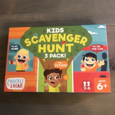 Chuckle & Roar Scavenger Hunt Game Home Car Outdoor Activity 3 Pack Kids Game