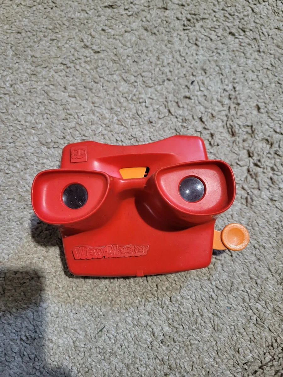 Vintage View Master 3D Viewer Red Classic Toy Slide Viewer Orange Handle USA