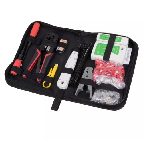 NETZWERK WERKZEUG SET ELEKTRONIK CRIMPZANGE LAN LSA KABELTESTER RJ11 RJ12, RJ45 - Afbeelding 16 van 17